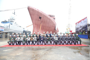 Staf Ahli Menhan Bidang Ekonomi Pimpin Launching Ceremony Kapal BHO 