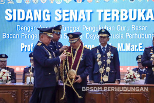 Pertama Kali, BPSDMP Kukuhkan Profesor Sebagai Guru Besar