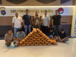 Polisi Gagalkan Peredaran  47 Kg Narkoba jenis Ganja di Sumbar , Empat Orang Ditetapkan Tersangka 