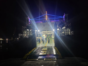 Pengerukan Alur  Layar Pulau Baai Bengkulu  Dikebut, KMP Pulo Tello Lakukan Uji Coba Olah Gerak