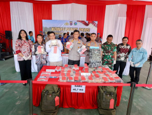 Di Kalteng, Polisi Gagalkan Penyelundupan Sebanyan 46,7 Kg Sabu Dalam Bentuk  44 Bungkus  Paket Kemasan  