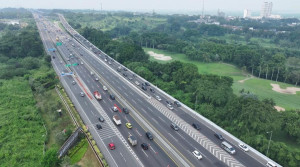 Ruas Jalan Layang MBZ Masih Didominasi Kendaraan Keluar Kota