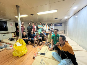 Nakhoda KM Egon Putar Arah Demi Selamatkan 18 Kru  Kapal KLM Puji Manunggal Sejati Yang Alami Keboccoran Lambung