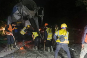 Jelang Arus Mudik Lebaran,  Jasa Marga Kebut Perbaikan  Ruas Tol  Jakarta -Cikampek  