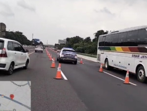 Antisipasi Kepadatan Kendaraan, Contraflow  Kembali Dilakukan di Ruas Tol Jakarta–Cikampek 